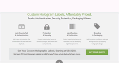 Desktop Screenshot of prismhologramlabels.com